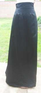 WOW Black Long Mermaid Bustled Steampunk HIGH WAISTED Formal Skirt 6 