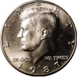  1987 D Uncirculated Kennedy Half Dollar 