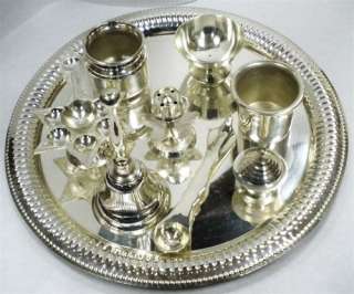 Altar Temple Worship God and Goddess with Beautiful Silver Plated 