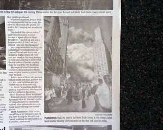   Suicide Attack Usama Bin Laden World Trade Center 2001 Newspaper