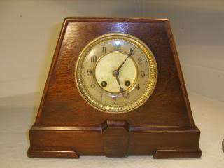 Art Deco Oak Cased Mantel Clock , Great Shape  
