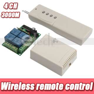 12V 10A 4 Channels Wireless remote control switch 3000M  