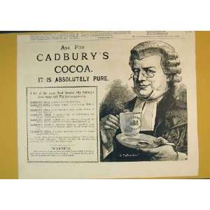 CadburyS Cocoa Court Judge Cup Drinking Advert Print  