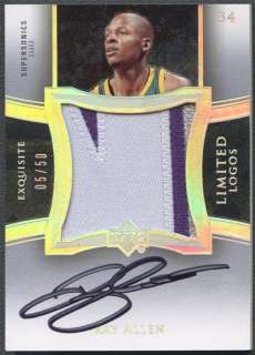   05 Exquisite Collection #RA Ray Allen Limited Logos Patch Auto #05/50
