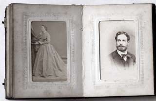 VINT.1860s album with (15) albumen CDVS*  