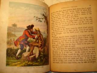 ANTIQ.1882 ROBINSON CRUSOE COLOR ILLUSTRATED BOOK~*  