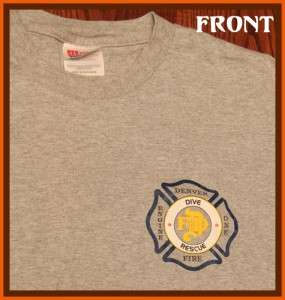 Denver Fire Department Engine 1 Dive Rescue T Shirt XL  