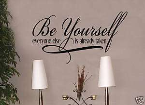 Be yourself everyone Vinyl Wall Lettering Words Sticky  