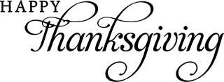 Happy Thanksgiving Wall Lettering Words Sticker Decal  