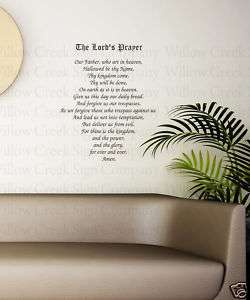 Lords Prayer Art Vinyl Wall Lettering Words Decal Quote  