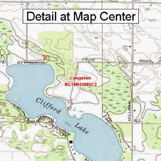  USGS Topographic Quadrangle Map   Langston, Michigan 