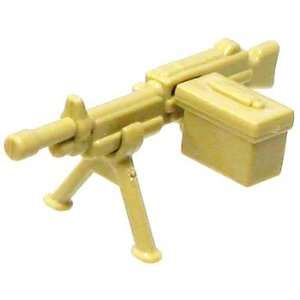    BrickArms 2.5 Scale Weapon Combat LMG Battle Kit Tan Toys & Games