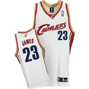  LeBron James adidas NBA White Authentic Cleveland 