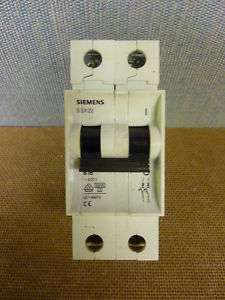 Siemens 5SX22 B16 16A 2P Circuit Breaker 480VAC (3623)  