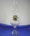 New Martinsvil​le Glass NoseGay Pedestal Oil Lamp Floral