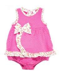First Boutique® Baby Sunsuit, Baby Girls Sun Dress, Pink, Size 6 9 