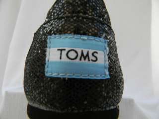 Toms Classics In Black Glitter Womes U.S. sizes 5 10