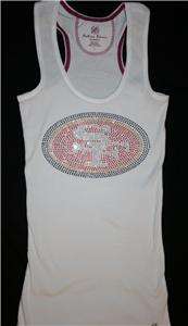Womens San Francisco SF 49ers Bling Jersey Tank Top ALL SIZES Fast 