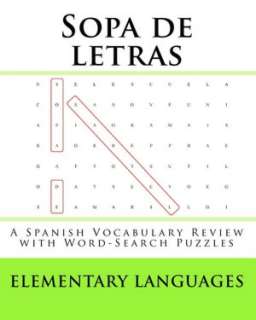   Sopa de Letras A Spanish Vocabulary Review with Word 