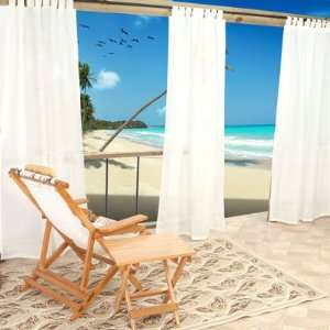   WeatherSmart Outdoor Sheer with Tab   White   54x120
