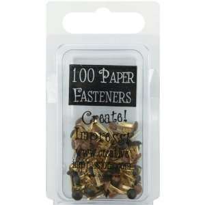  Mini Painted Metal Paper Fasteners 100/Pkg Matte B 