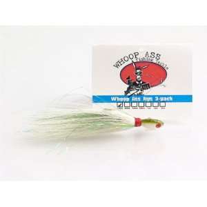  WhoopAss 1/4 oz Shad/Olive Bucktail Jig 3 Pack Sports 