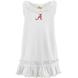   Tide Toddler White Ruffle Tank Dress with crystals