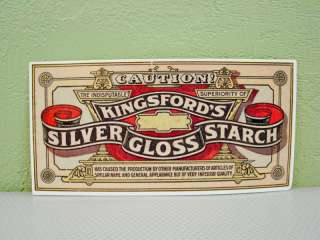 Kingsford Silver Gloss Starch Color Ad Print Paper  