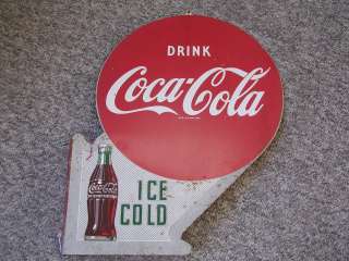 COCA COLA COKE VINTAGE FLANGED ADVERTISING AUTHENTIC SIGN 758 S  