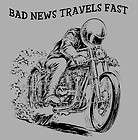 VINTAGE Ed Roth BAD NEWS TRAVELS FAST MOTORCYCLE RACING SHIRT M