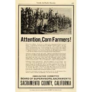  1914 Ad Sacramento County California Corn Farming 