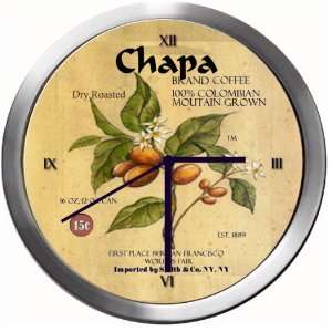CHAPA 14 Inch Coffee Metal Clock Quartz Movement  Kitchen 