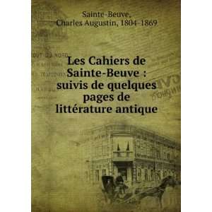   ©rature antique Charles Augustin, 1804 1869 Sainte Beuve Books