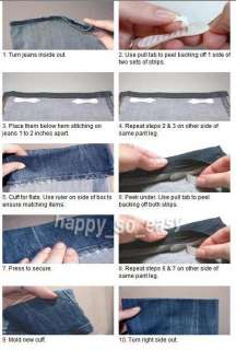   Hemming My Way Style Adhesive Jeans Pants Hem Snaps without Sewing