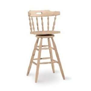  Whitewood Colonial styled swivel stool   30 SH  Seating 