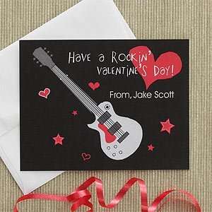  Kids Personalized Valentines Day Cards   Rock Star 