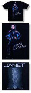 Janet Jackson   NEW Rock Witchu Tour LIGHTWEIGHT T shirt   Small FREE 