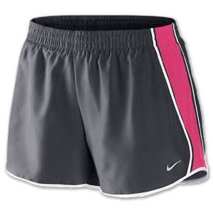 NIKE Womens Dri Fit Pacer Running Shorts, Anthracite/Spark/White 
