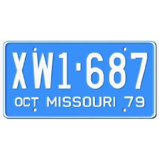  1979 MISSOURI STATE PLATE  EMBOSSED WITH YOUR CUSTOM 