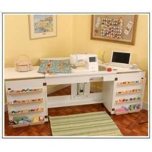   Cabinet for large machines   white finish Arts, Crafts & Sewing