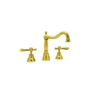 Rohl 3 Hole Widespread Lavatory Faucet W/ White Resin Lever Handles 
