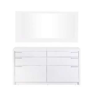    Venezia Dresser and Mirror Set in White Gloss