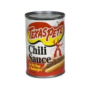 Texas Pete Chili Sauce for Hot Dogs & Hamburgers, 10 ounce, (Pack of 4 