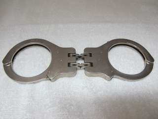 Antique estate Peerless Handcuffs nickel finish, no key  
