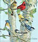 Cross Stitch Kit ~ Dimensions Chickadee Love Birds Birch Tree Initials 
