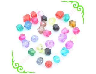 400 Pcs Mixed color Spacer findings Loose Beads Bracelets charms 6mm 