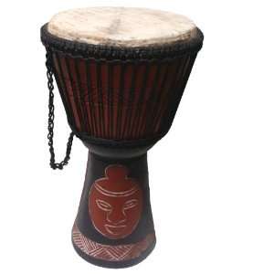  African Djembe Mask Drum Musical Instruments