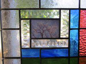 Seasons in Stained Glass Windows Panel Origianl Trees  