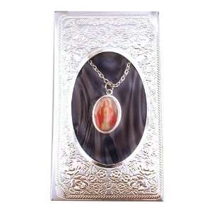  Sacred Heart of Jesus Medal with chain and paper box 