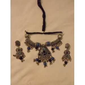  Fashion Jewelry (Navratri)   Oxidized Metal Necklace with 